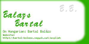 balazs bartal business card